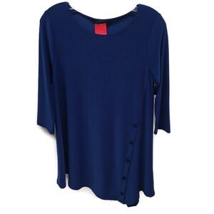 Pretty Woman cobalt blue asymmetrical tunic